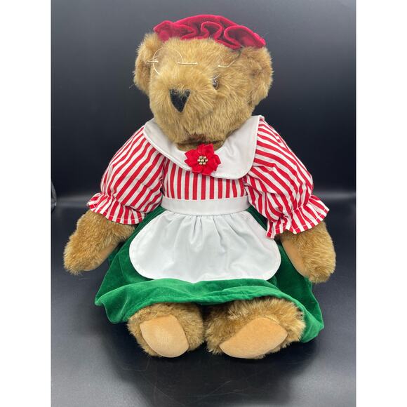 Vintage Vermont Teddy Bear Articulated / Original Clothing See Photo Skirt Holes - Picture 1 of 16